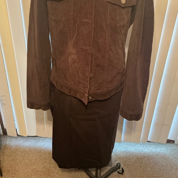 Ellen Tracy brown stretchy skirt size xl - Picture 1 of 4